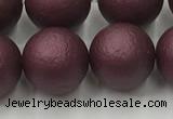 CSB2456 15.5 inches 16mm round matte wrinkled shell pearl beads