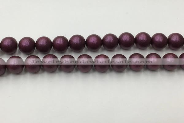 CSB2463 15.5 inches 10mm round matte wrinkled shell pearl beads