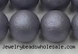 CSB2486 15.5 inches 16mm round matte wrinkled shell pearl beads