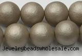 CSB2503 15.5 inches 10mm round matte wrinkled shell pearl beads