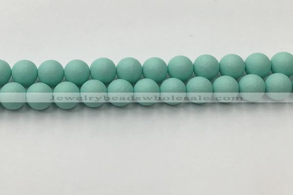 CSB2554 15.5 inches 12mm round matte wrinkled shell pearl beads