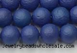 CSB2571 15.5 inches 6mm round matte wrinkled shell pearl beads