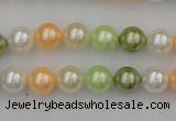 CSB307 15.5 inches 8mm round mixed color shell pearl beads