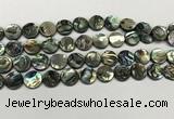 CSB4170 15.5 inches 12*12mm coin abalone shell beads wholesale