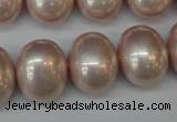 CSB829 15.5 inches 16*19mm oval shell pearl beads wholesale