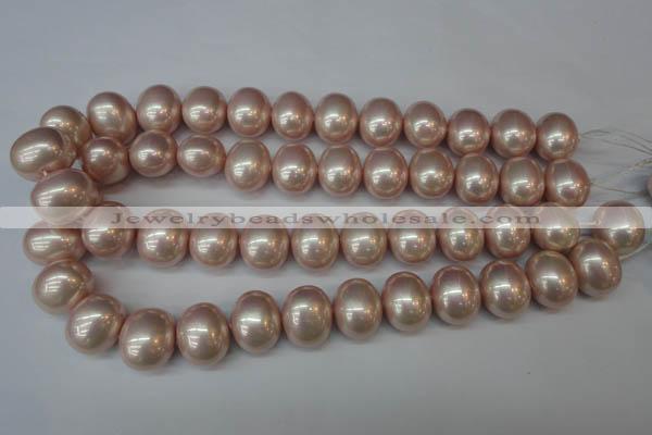 CSB829 15.5 inches 16*19mm oval shell pearl beads wholesale