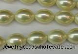CSB846 15.5 inches 10*14mm rice shell pearl beads wholesale