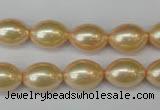 CSB847 15.5 inches 10*14mm rice shell pearl beads wholesale