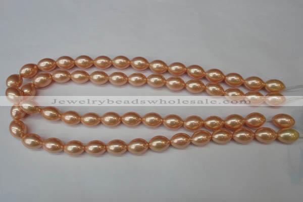 CSB848 15.5 inches 10*14mm rice shell pearl beads wholesale
