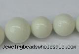 CSB925 15.5 inches 8mm - 14mm round shell pearl beads wholesale