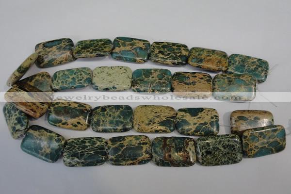 CSE5028 15.5 inches 20*30mm rectangle natural sea sediment jasper beads