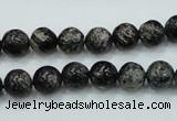 CSI01 15.5 inches 8mm round silver scale stone beads wholesale