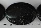 CSI100 15.5 inches 30*40mm oval silver scale stone beads wholesale