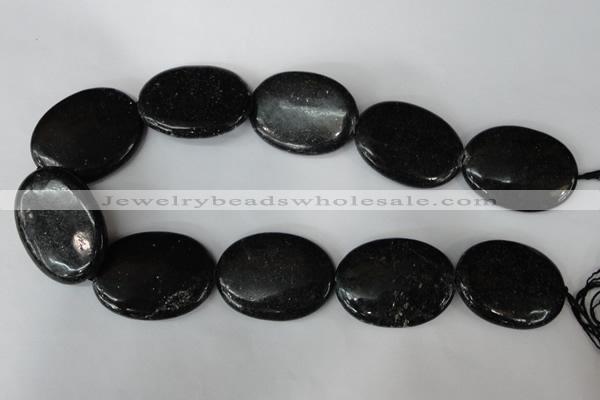 CSI100 15.5 inches 30*40mm oval silver scale stone beads wholesale