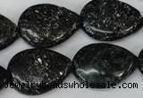 CSI106 15.5 inches 18*25mm flat teardrop silver scale stone beads