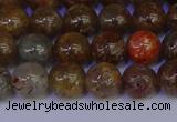 CSL222 15.5 inches 8mm round gold leaf jasper beads wholesale