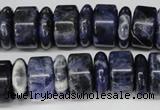 CSO51 15.5 inches 5*16mm & 9*16mm rondelle sodalite gemstone beads
