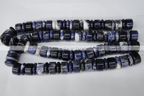 CSO52 15.5 inches 6*18mm & 11*18mm rondelle sodalite gemstone beads