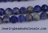 CSO520 15.5 inches 4mm round matte orange sodalite beads wholesale