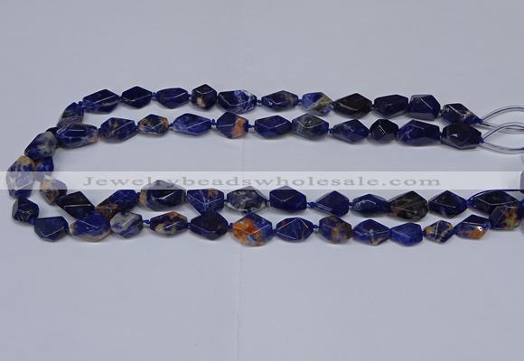 CSO640 15.5 inches 10*12mm - 12*16mm freeform orange sodalite beads
