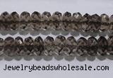 CSQ110 5*10mm faceted rondelle grade AA natural smoky quartz beads