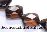 CSQ23 AB grade 16*16mm faceted rhombic natural smoky quartz bead