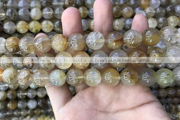 CSQ805 15.5 inches 14mm round scenic quartz beads wholesale