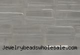 CTB101 15.5 inches 11*15mm faceted tube white crystal beads