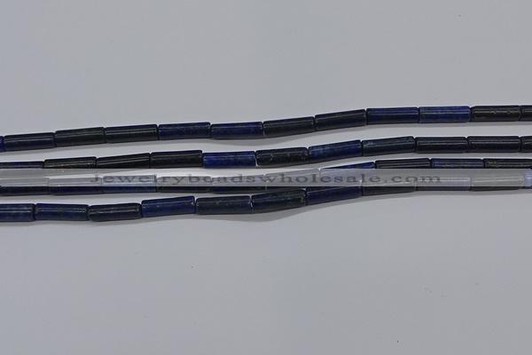 CTB357 15.5 inches 4*13mm tube lapis lazuli beads wholesale