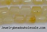 CTB701 15.5 inches 6*8mm tube yellow jade beads wholesale