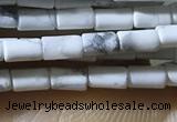 CTB811 15.5 inches 2*4mm tube white howlite beads wholesale