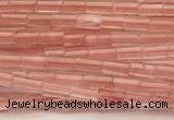 CTB968 15 inches 2*4mm tube cherry quartz beads