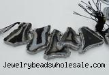 CTD1750 Top drilled 25*35mm - 35*50mm freeform agate slab beads