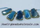 CTD1765 Top drilled 20*40mm - 35*55mm freeform agate slab beads