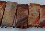 CTD2691 Top drilled 16*22mm - 16*55mm rectangle agate beads