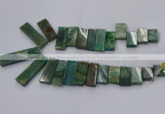 CTD2695 Top drilled 16*22mm - 16*55mm rectangle agate beads