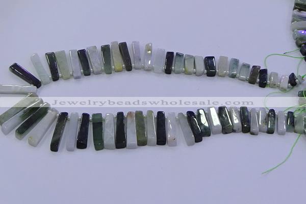 CTD3695 Top drilled 6*15mm - 8*35mm sticks jade beads wholesale