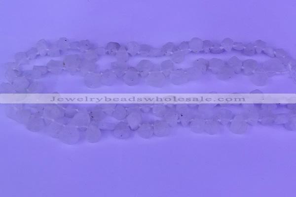 CTD3855 Top drilled 6*8mm - 10*12mm freeform moonstone beads