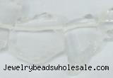 CTD628 Top drilled 15*20mm - 30*40mm freeform white crystal beads