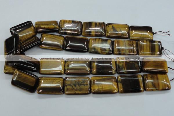 CTE108 15.5 inches 22*30mm rectangle yellow tiger eye beads wholesale
