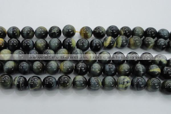 CTE1453 15.5 inches 10mm round golden & blue tiger eye beads