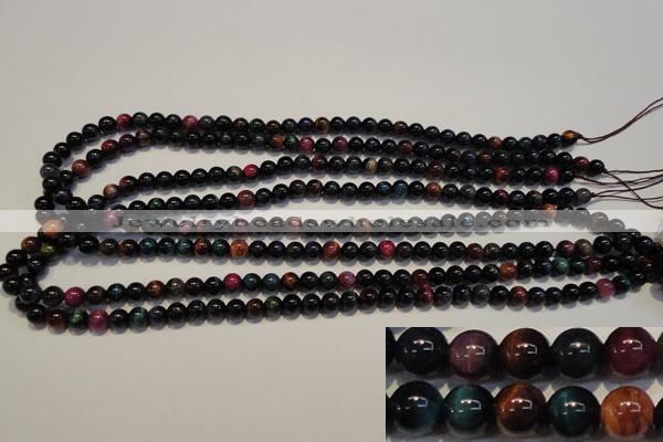 CTE147 15.5 inches 6mm round colorful tiger eye beads wholesale