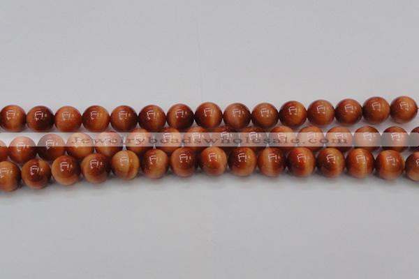 CTE1664 15.5 inches 12mm round sun orange tiger eye beads