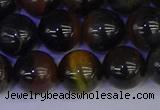 CTE1805 15.5 inches 14mm round blue iron tiger beads wholesale