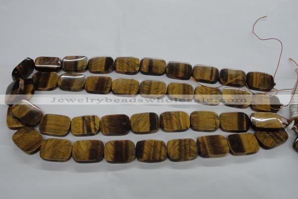 CTE310 15.5 inches 15*20mm rectangle yellow tiger eye gemstone beads