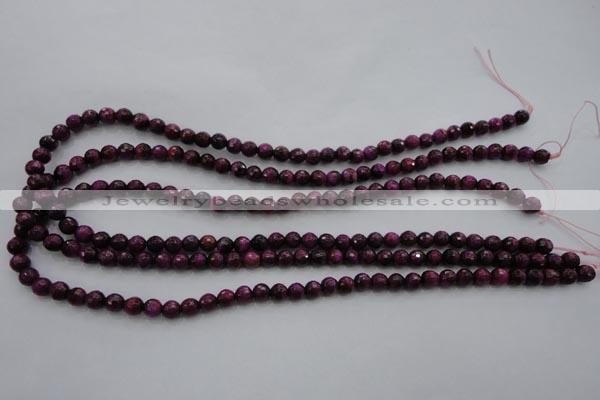 CTE471 15.5 inches 6mm faceted round red tiger eye beads wholesale