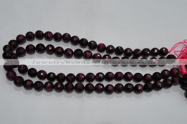 CTE971 15.5 inches 6mm faceted round dyed red tiger eye beads