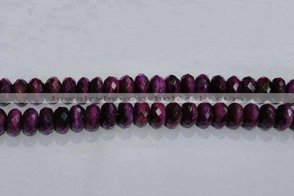 CTE984 15.5 inches 12*16mm faceted rondelle dyed red tiger eye beads