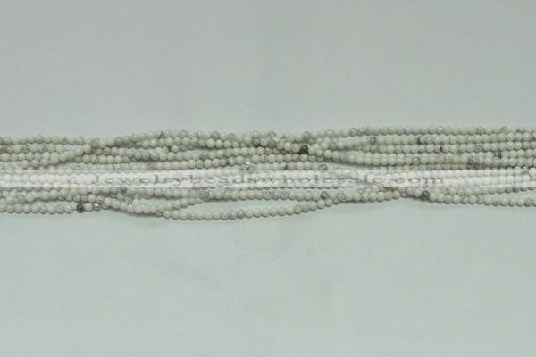 CTG105 15.5 inches 2mm round tiny white turquoise beads wholesale