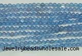 CTG107 15.5 inches 2mm round tiny blue agate beads wholesale